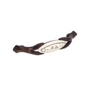 Poignée pour meubles en zamac et Porcelaine Entraxe 96mm Brun alu – Marron, Zamak