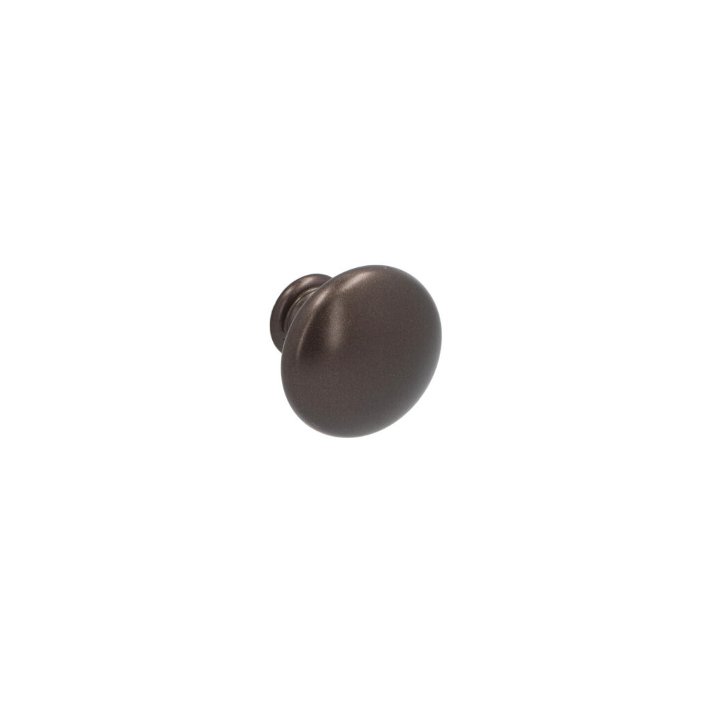 Bouton pour meubles en zamac Diamètre 30mm Brun alu Lot de 25 - Marron, Zamak