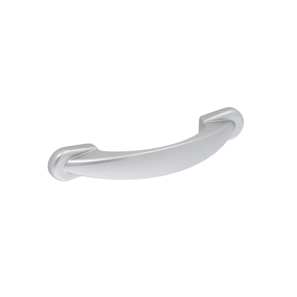 Poignée pour meubles en zamac Entraxe 64mm Aluminium mat verni Lot de 25 - Gris / argent, Zamak