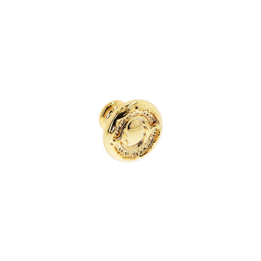 Bouton pour meubles en zamac Diamètre 30mm plaqué or - Jaune / doré, Zamak