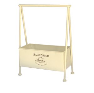 Jardinière avec pieds en metal beige 35x16 x h44cm m - Fer
