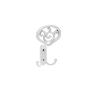 Portemanteau en zamac Diamètre 85mm x 138 Vernis blanc mat Lot de 6 - Zamak