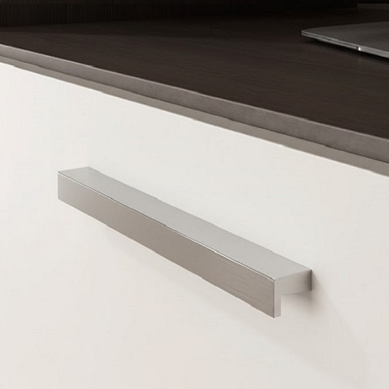 Poignée de meuble profil en aluminium Entraxe 1097x14x18mm Chrome Mat - Gris / argent