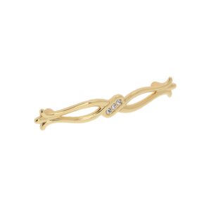 Poignée pour meubles en zamac et cristal Entraxe 128mm plaqué or - Jaune / doré, Zamak
