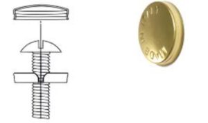 1 kit composés de 50 cache-vis laiton poli Lot de 6 - Jaune / doré