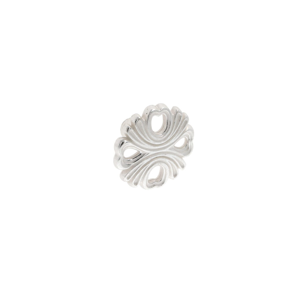 Bouton pour meubles en zamac Diamètre 36mm Venise argenté Lot de 6 - Gris / argent, Zamak
