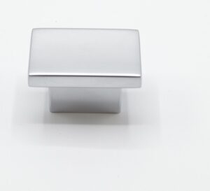 Bouton de meuble en zamac 16X37 mm CHROMÉ MAT - Gris / argent, Zamak