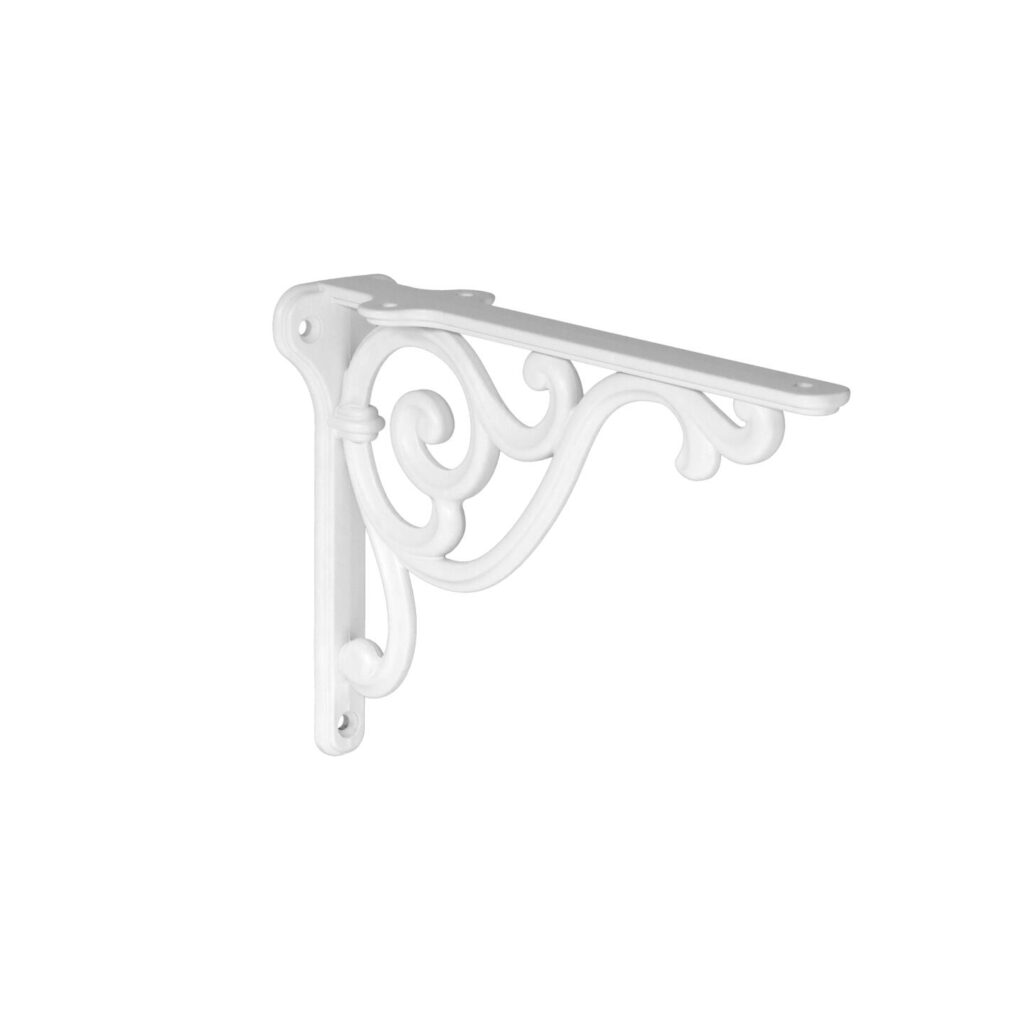 Supports étagères en zamac 200 x 140 Vernis blanc mat - Zamak