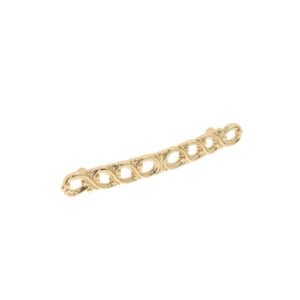 Poignée pour meubles en zamac Entraxe 128mm plaqué or Lot de 25 – Jaune / doré, Zamak