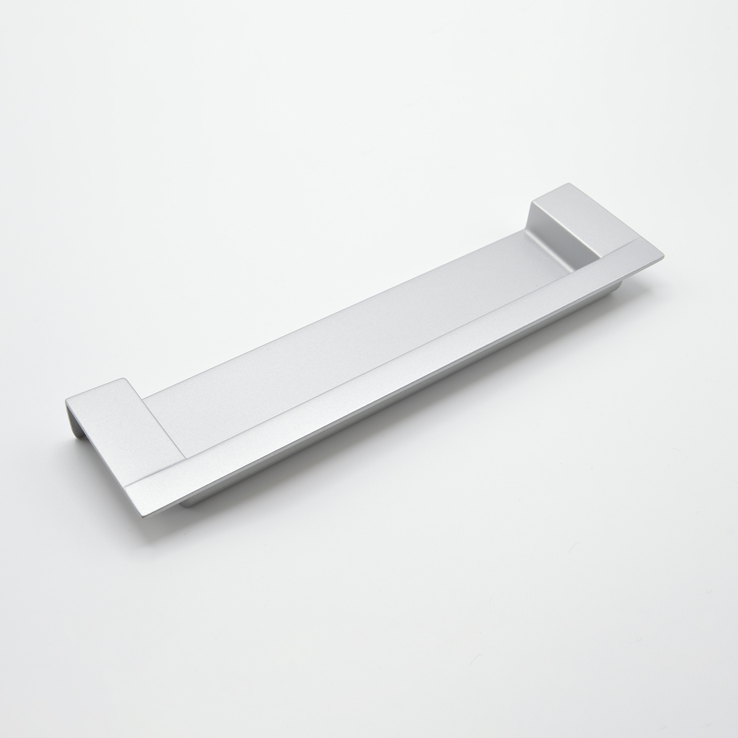 Poignée cuvette rectangulaire de meuble en zamac 180x45 mm ALUMINUM - Gris / argent, Zamak - imagine 2