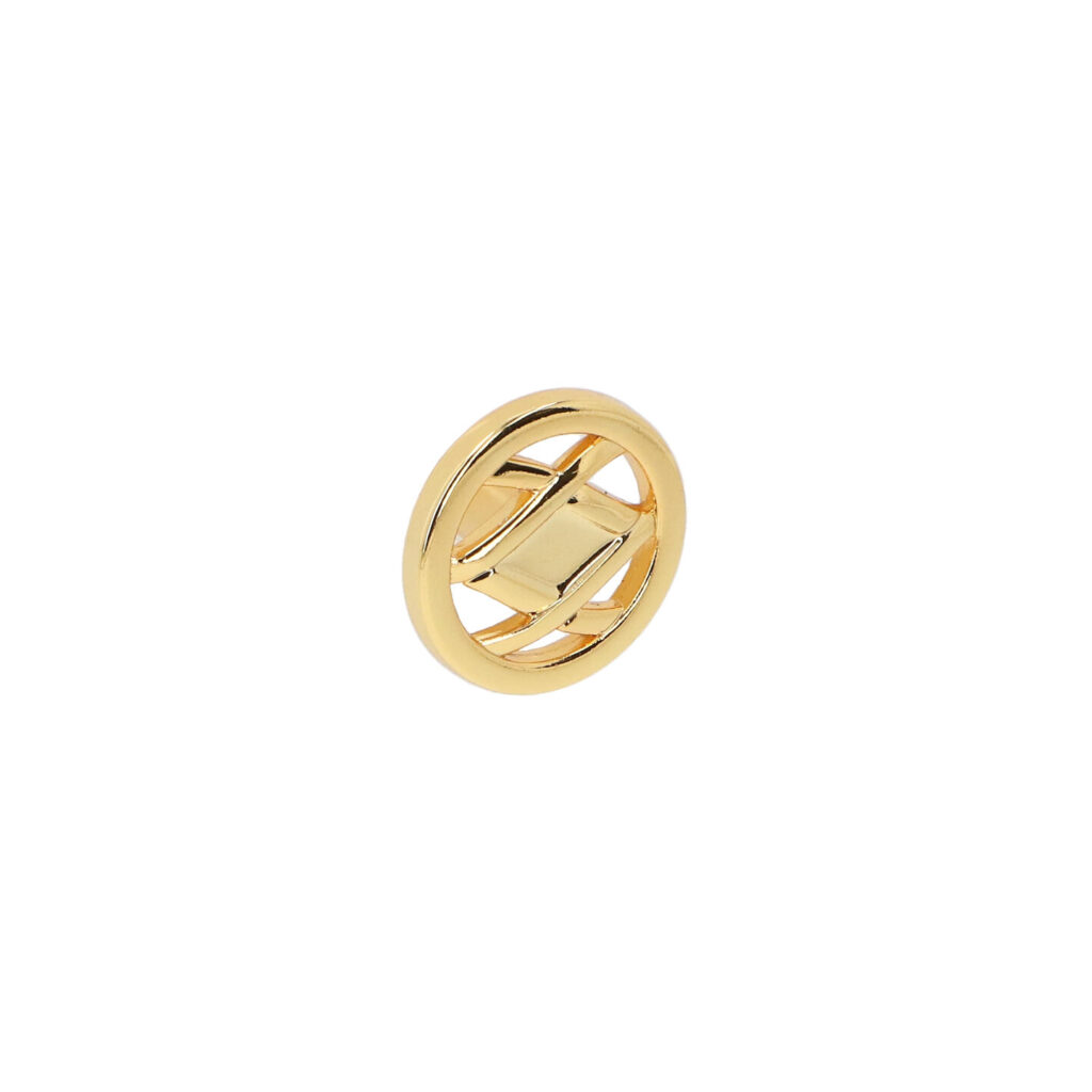 Bouton pour meubles en zamac Diamètre 36mm x 23 plaqué or Lot de 25 - Jaune / doré, Zamak