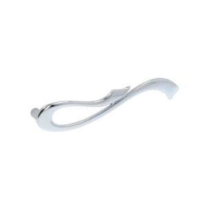 Poignée pour meubles en zamac Entraxe 128mm chrome poli Lot de 6 – Gris / argent, Zamak