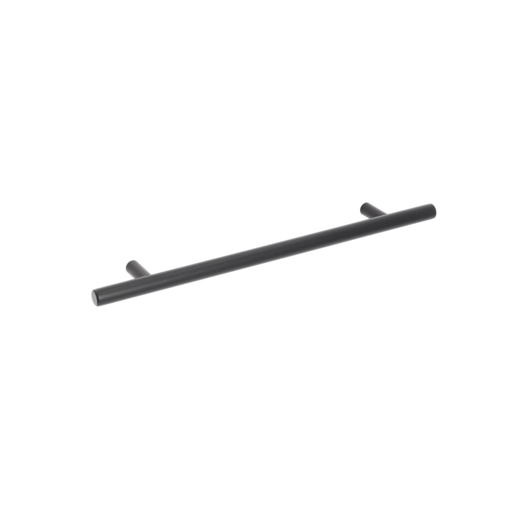 Poignée pour meubles en Acier inox Entraxe 192mm finition Vernis noir mat Lot de 25 - Acier inoxydable