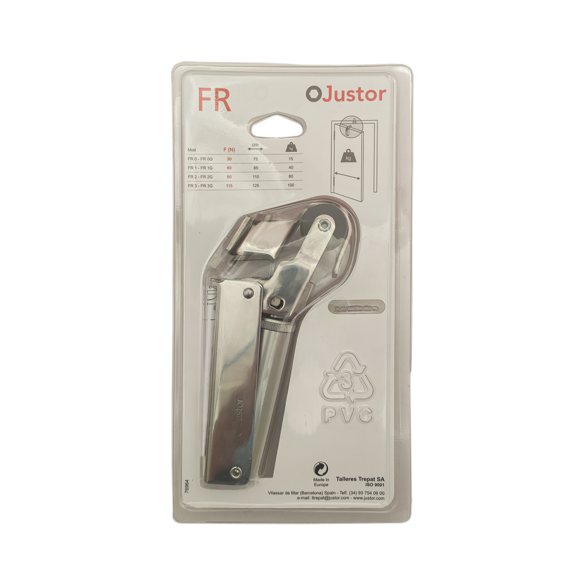 Frein de rétention force 30 N totalement en acier inox 304 pour porte jusqu’à 15 KG - Gris / argent, Acier inoxydable - imagine 5