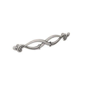 Poignée pour meubles en zamac Entraxe 128mm Vieil argent brillant Lot de 6 – Gris / argent, Zamak