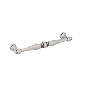 Poignée pour meubles en zamac Entraxe 128mm Vieil argent brillant Lot de 6 – Gris / argent, Zamak