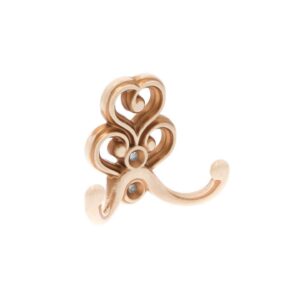 Portemanteau en zamac Diamètre 73mm x 62 Patine royale en or ivoire – Beige, Zamak