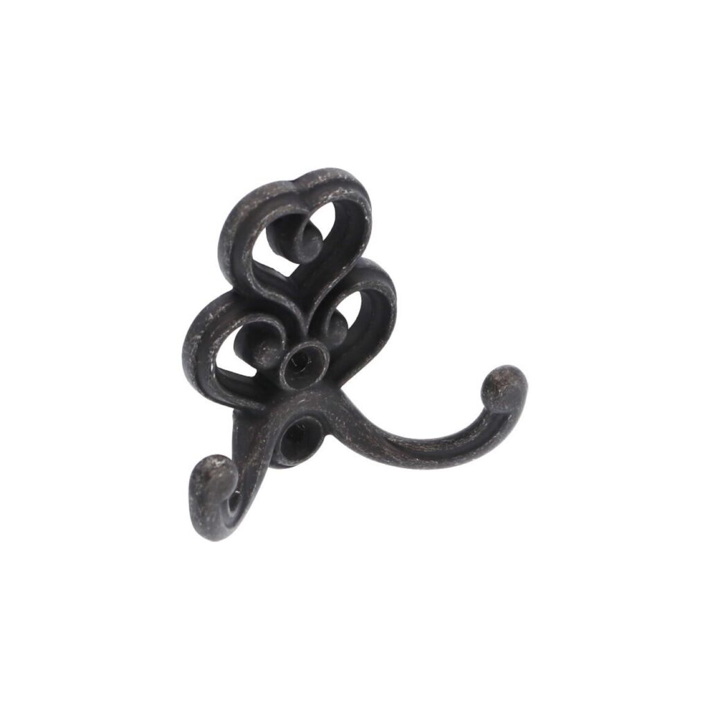 Portemanteau en zamac Diamètre 73mm x 62 Fer noir vintage - Zamak