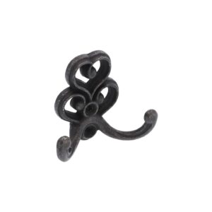 Portemanteau en zamac Diamètre 73mm x 62 Fer noir vintage - Zamak