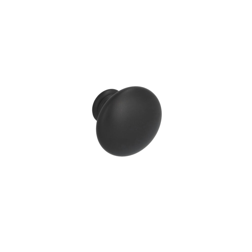 Bouton pour meubles en zamac Diamètre 35mm Vernis noir mat - Zamak