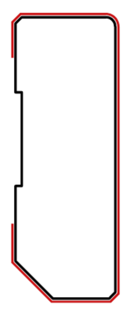 Plinthe en MDF massif hydrofuge noir satiné 2200 x 45 x 16 mm WAVY