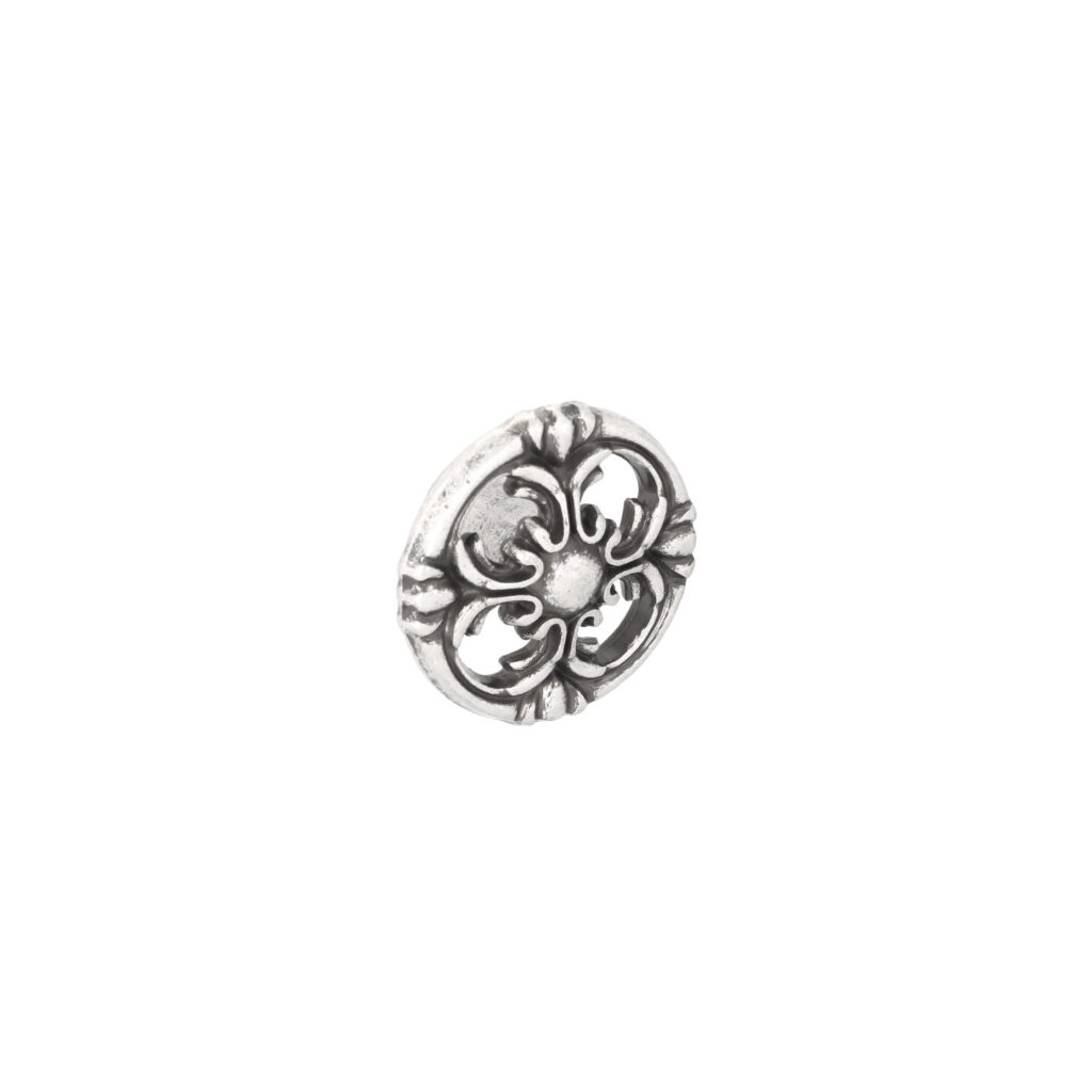 Bouton pour meubles en zamac Diamètre 36mm Vieil argent brillant - Gris / argent, Zamak