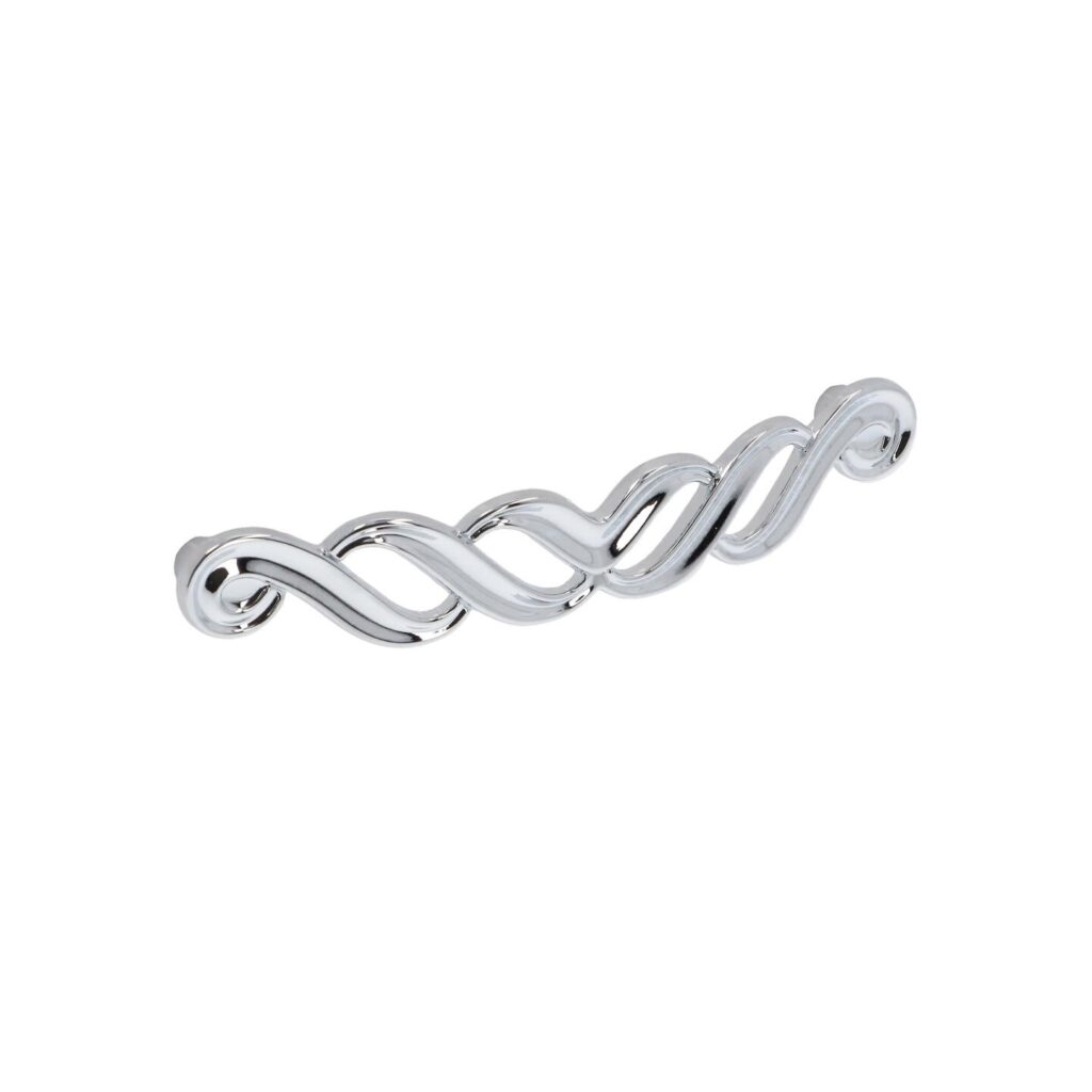 Poignée pour meubles en zamac Entraxe 128mm chrome poli - Gris / argent, Zamak