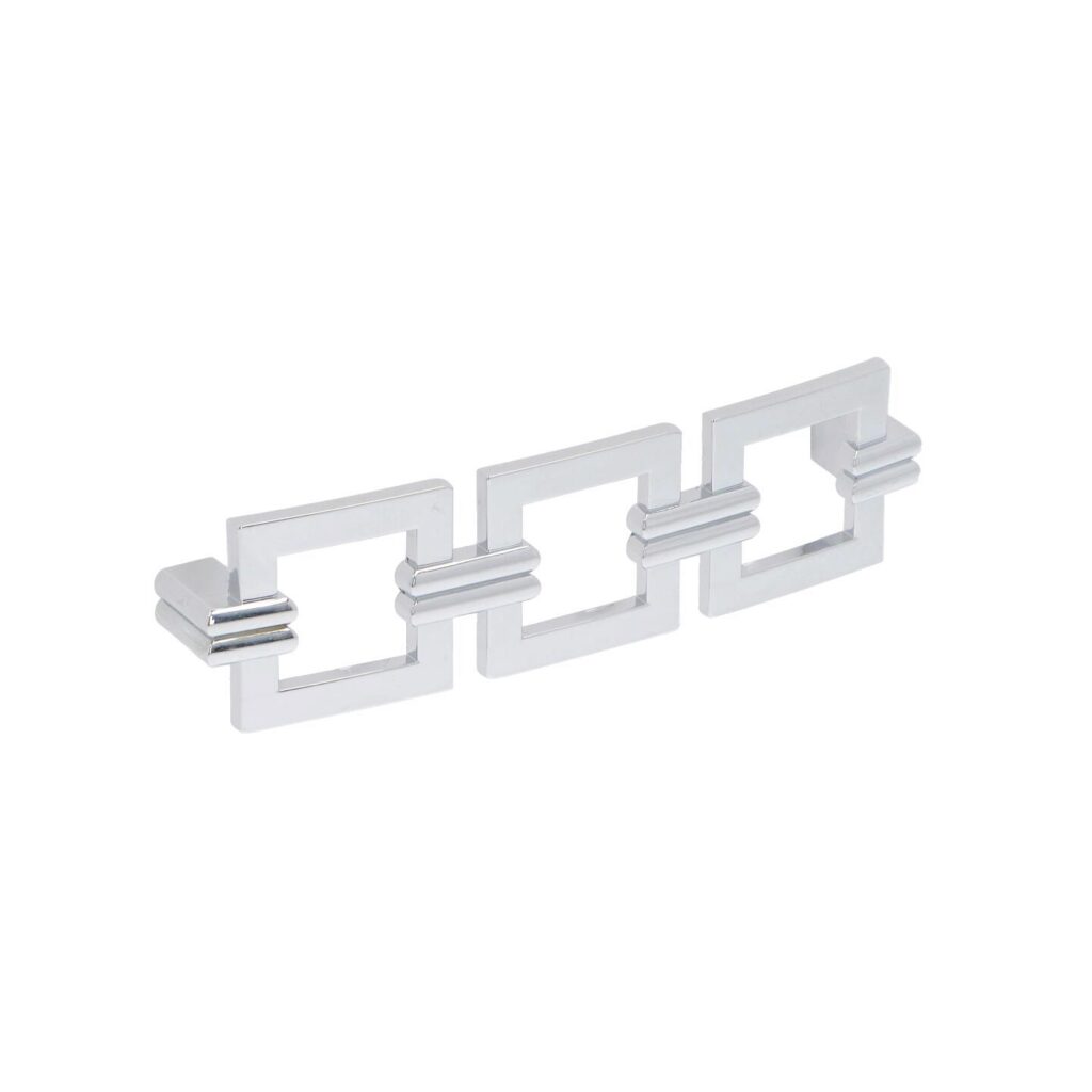 Poignée pour meubles en zamac Entraxe 128mm chrome poli - Gris / argent, Zamak