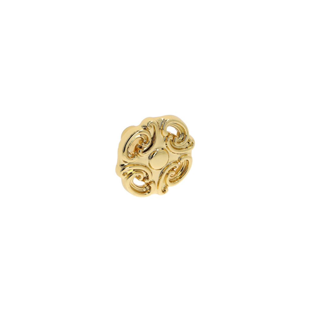 Bouton pour meubles en zamac Diamètre 34mm plaqué or - Jaune / doré, Zamak
