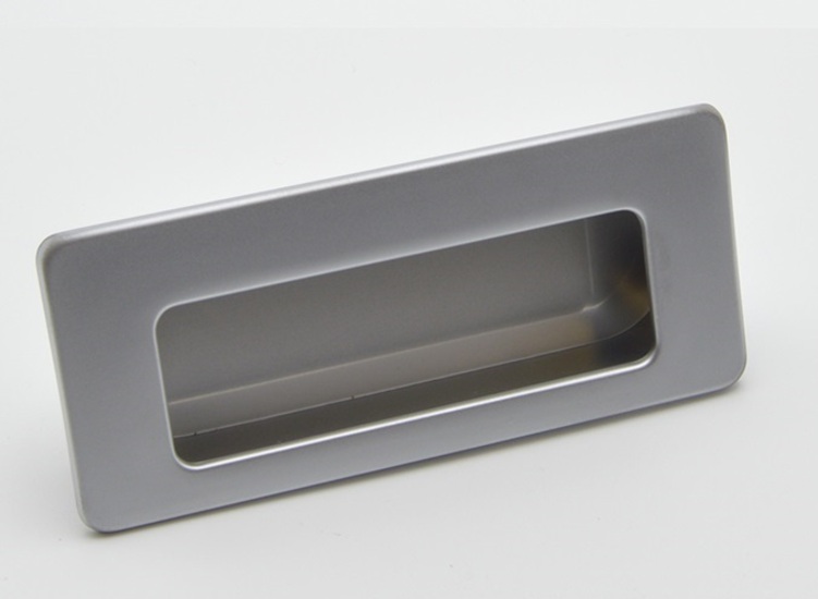 Poignée cuvette rectangulaire de meuble en zamac 83x36 mm CHROMÉ MAT Lot de 25 - Jaune / doré, Zamak