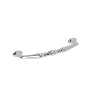 Poignée pour meubles en zamac Entraxe 128mm chrome poli Lot de 25 – Gris / argent, Zamak