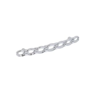 Poignée pour meubles en zamac Entraxe 128mm chrome poli Lot de 25 – Gris / argent, Zamak
