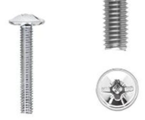 1 kit composés de 1 vis M4X25 mm zinguée Lot de 25 - Gris / argent, Zinc