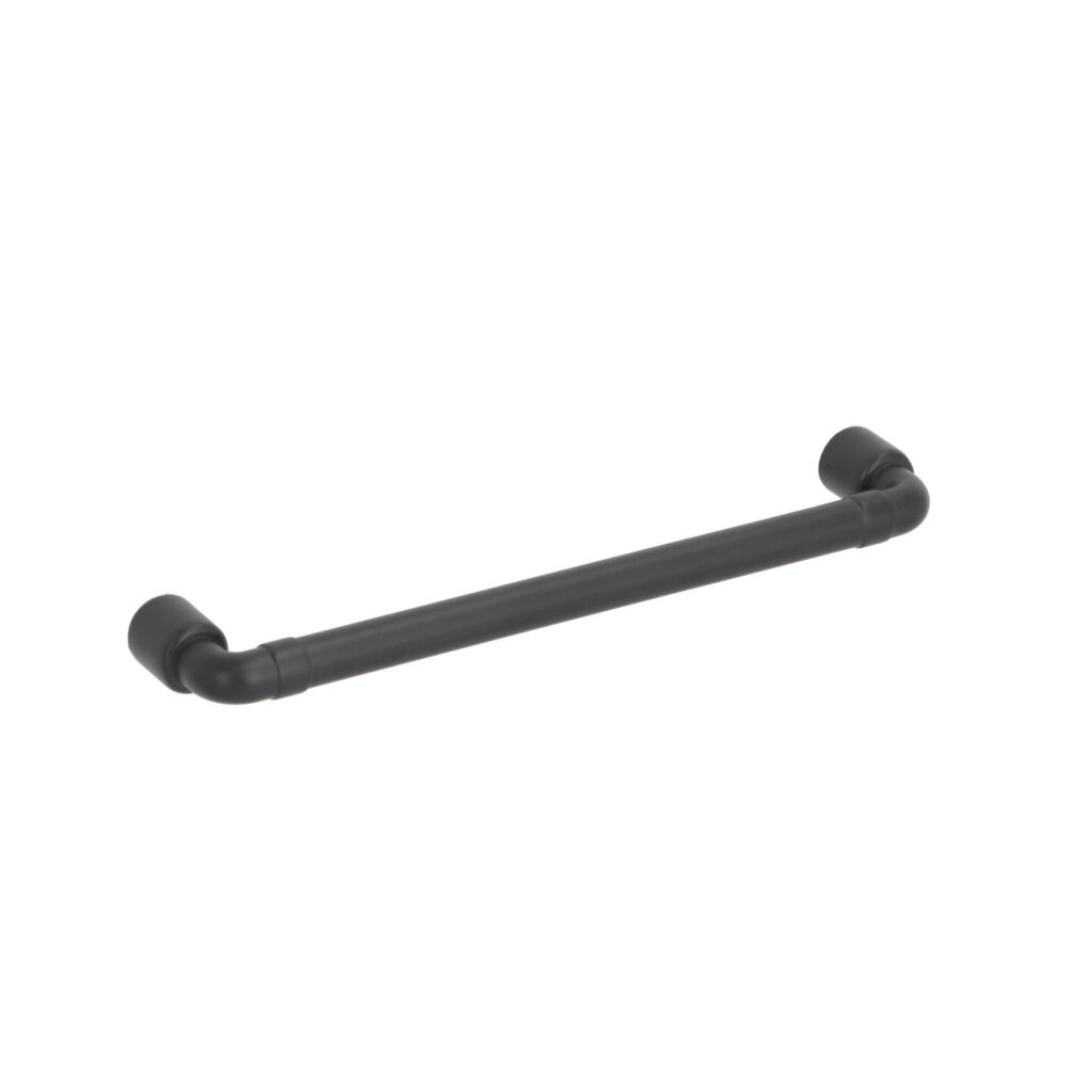 Poignée pour meubles en zamac Entraxe 160mm Vernis noir mat Lot de 6 - Zamak