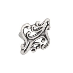 Bouton pour meubles en zamac Entraxe 32mm Vieil argent brillant – Gris / argent, Zamak
