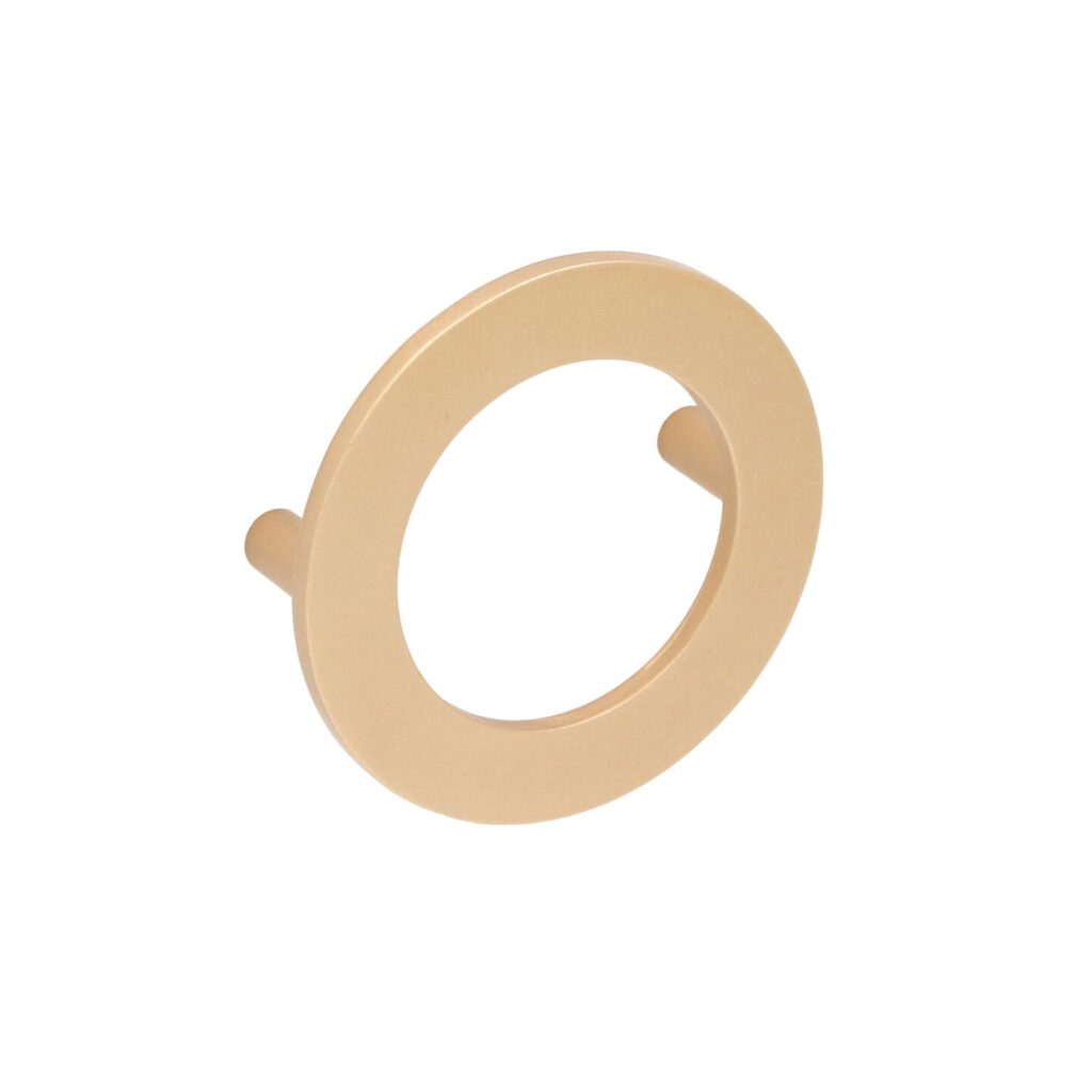 Poignée pour meubles en zamac Entraxe 64mm Alucover laiton Lot de 25 - Jaune / doré, Zamak
