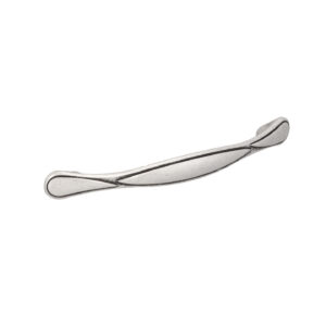 Poignée pour meubles en zamac Entraxe 128mm Vieil argent brillant Lot de 6 – Gris / argent, Zamak