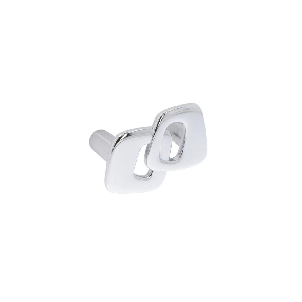Bouton pour meubles en zamac Entraxe 32mm chrome poli - Gris / argent, Zamak