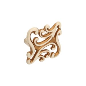 Bouton pour meubles en zamac Entraxe 32mm Patine royale en or ivoire – Beige, Zamak
