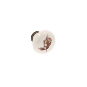 Bouton pour meubles en zamac et Porcelaine Diamètre 35mm Florence antique – Marron, Zamak
