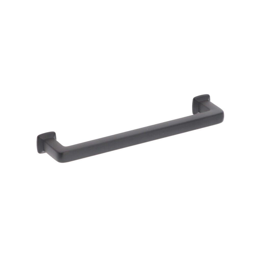 Poignée pour meubles en zamac Entraxe 128mm Vernis noir mat - Zamak