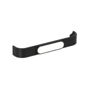 Poignée pour meubles en zamac et Porcelaine Entraxe 128mm Vernis noir mat – Zamak