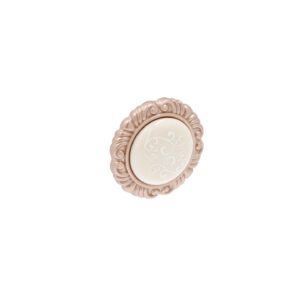 Bouton pour meubles en zamac et Porcelaine Diamètre 41mm Or mat rose – Zamak