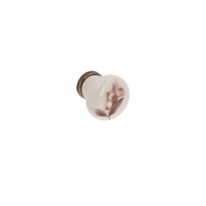 Bouton pour meubles en zamac et Porcelaine Diamètre 28mm Florence antique – Marron, Zamak