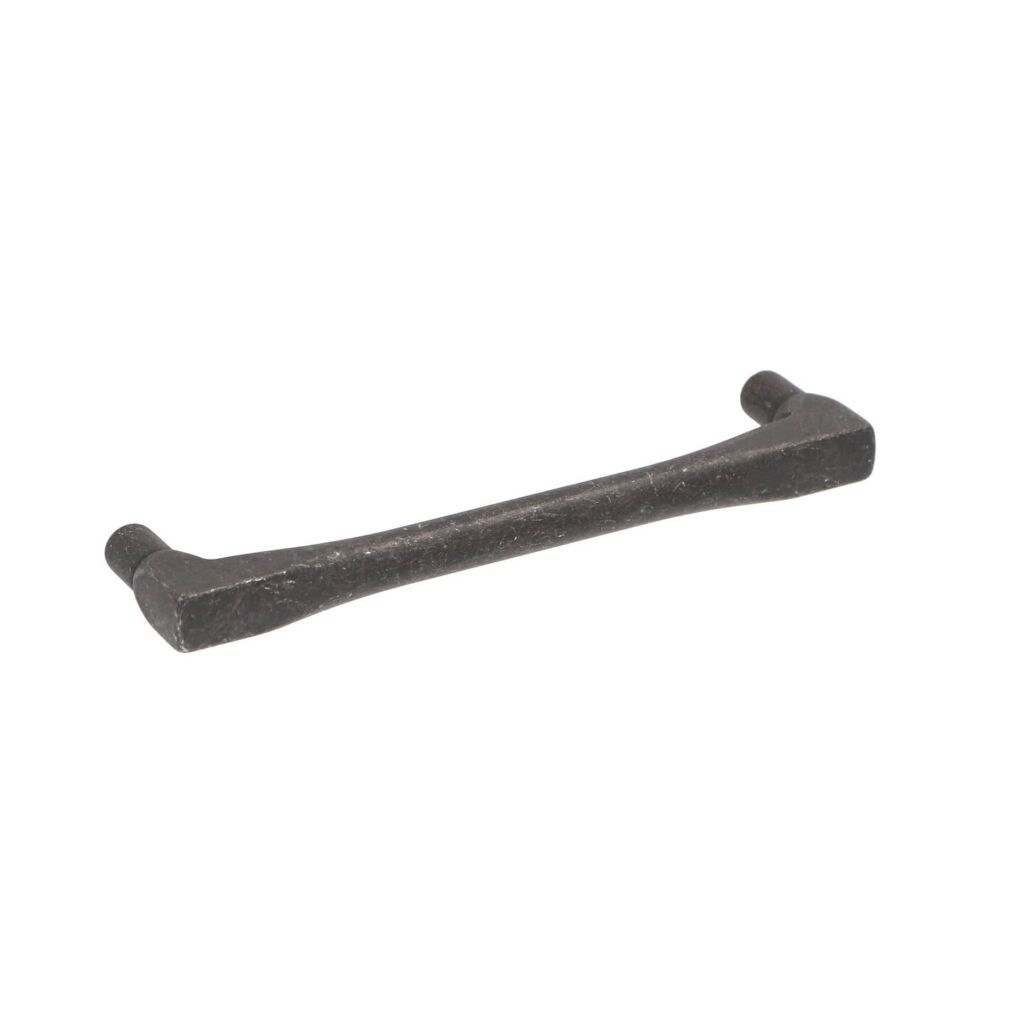 Poignée pour meubles en zamac Entraxe 128mm Fer noir vintage - Zamak