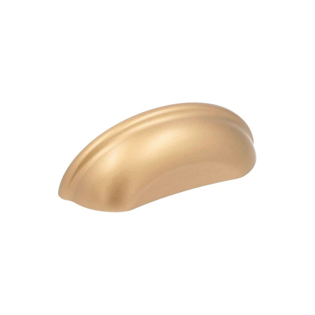 Poignée pour meubles en zamac Entraxe 64mm Alucover laiton Lot de 25 - Jaune / doré, Zamak