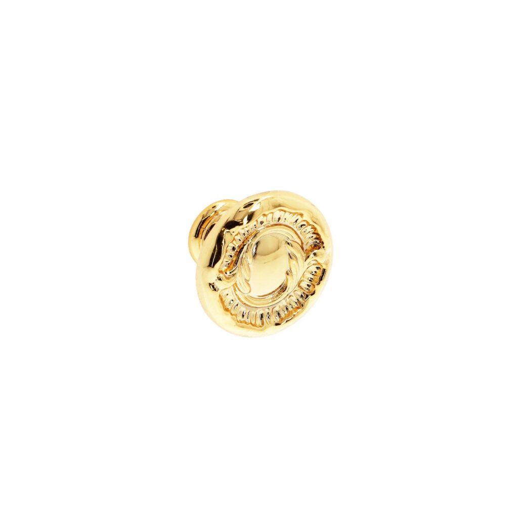 Bouton pour meubles en zamac Diamètre 35mm plaqué or - Jaune / doré, Zamak
