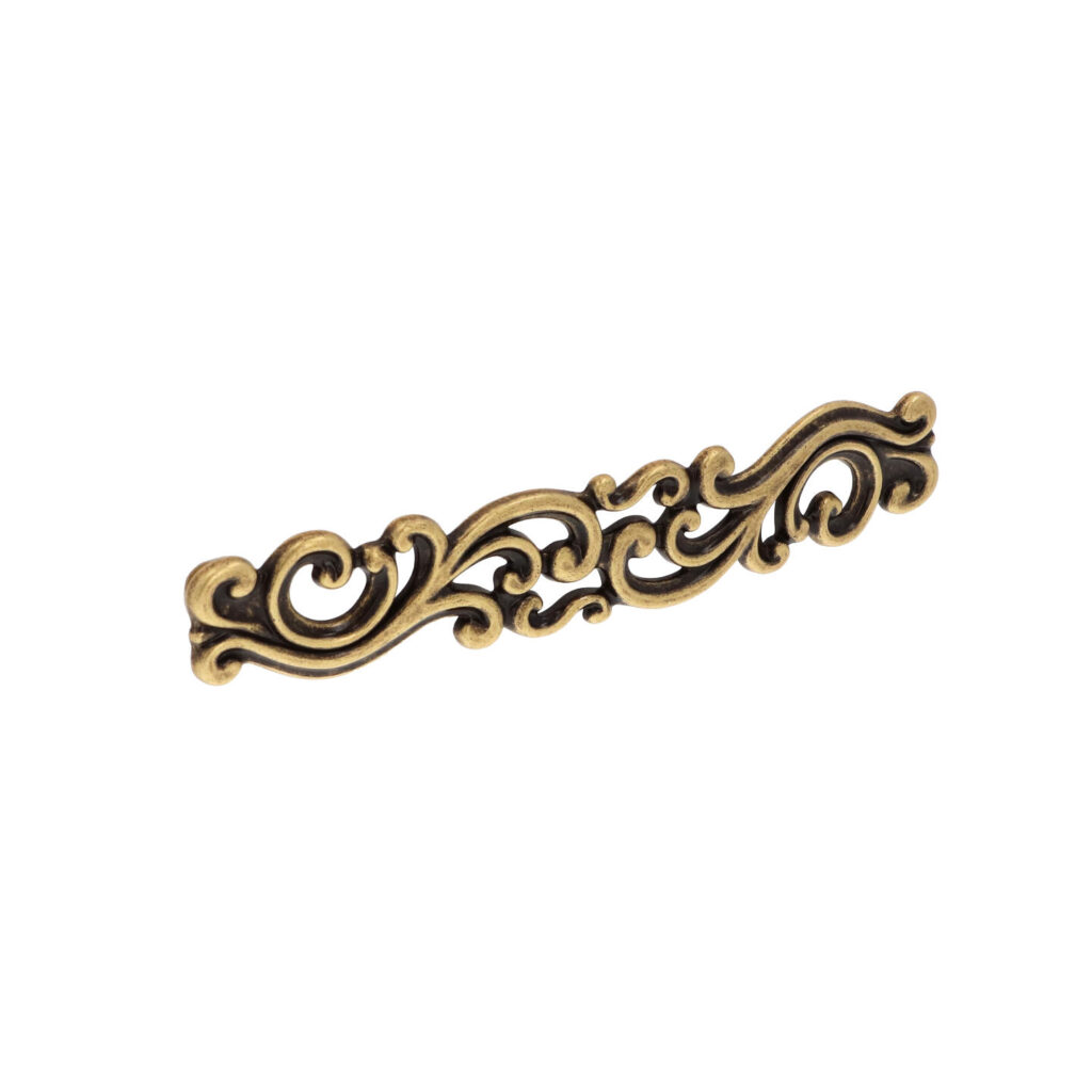 Poignée pour meubles en zamac Entraxe 128mm Florence antique Lot de 6 - Marron, Zamak