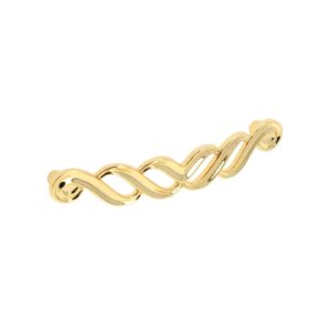 Poignée pour meubles en zamac Entraxe 128mm plaqué or – Jaune / doré, Zamak