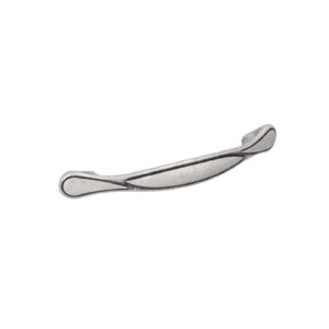 Poignée pour meubles en zamac Entraxe 96mm Vieil argent brillant Lot de 6 – Gris / argent, Zamak